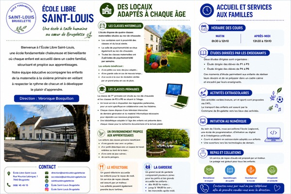 Brochure de présentation de l'École libre Saint-Louis